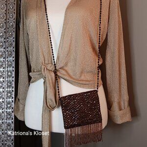 Pierre Urbach Vintage Beaded Elegant Mini Crossbody